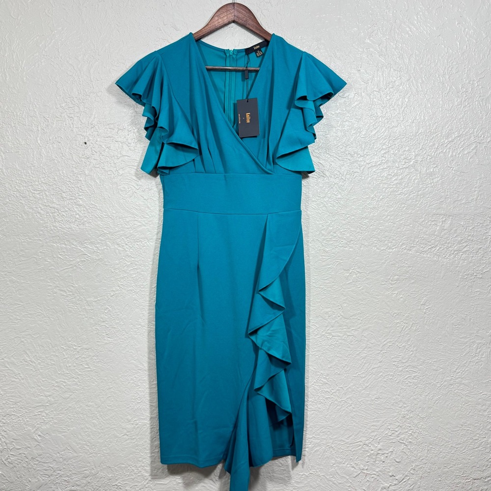 Teal Ruffle High-Low Dress - Brand: Lulus